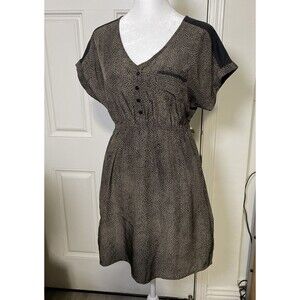 Biglietto Women's Animal Print Dress Pockets Short Sleeve Size Medium Casual